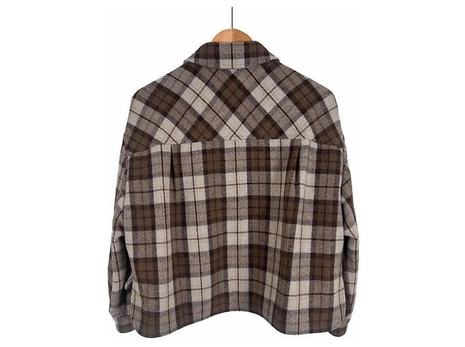 Miu Miu Giacca Blouson Crop con Logo per Donna Marrone Cocoa - vista 4