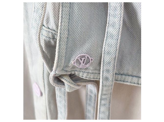 Louis Vuitton Giacca in denim Blizzard con tasca rimovibile Argento - vista 6