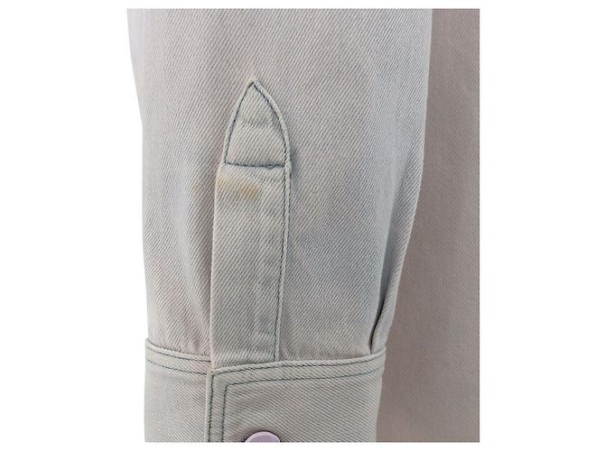 Louis Vuitton Giacca in denim Blizzard con tasca rimovibile Argento - vista 7