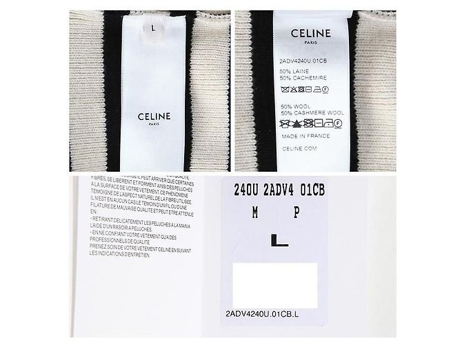 Céline Pull en cachemire à col roulé Blanc - vue 14
