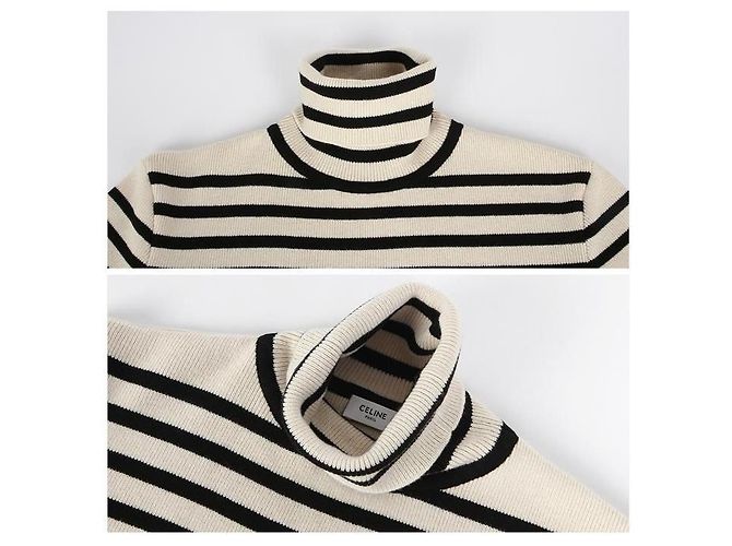 Céline Pull en cachemire à col roulé Blanc - vue 5