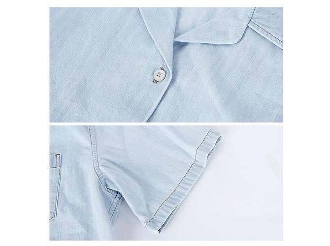 Miu Miu Camisa de denim chambray Azul - vista 15