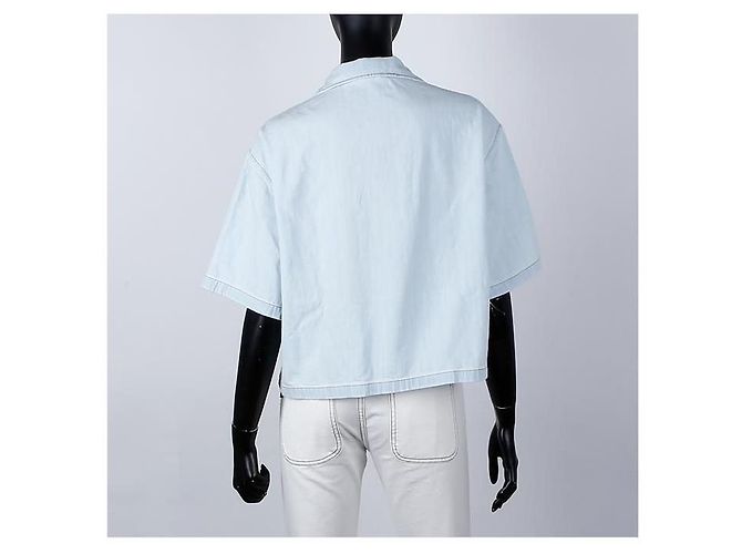 Miu Miu Camisa de denim chambray Azul - vista 4