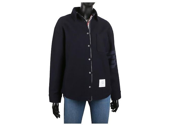 Thom Browne Gestreiftes Hemd Blau - Ansicht 6