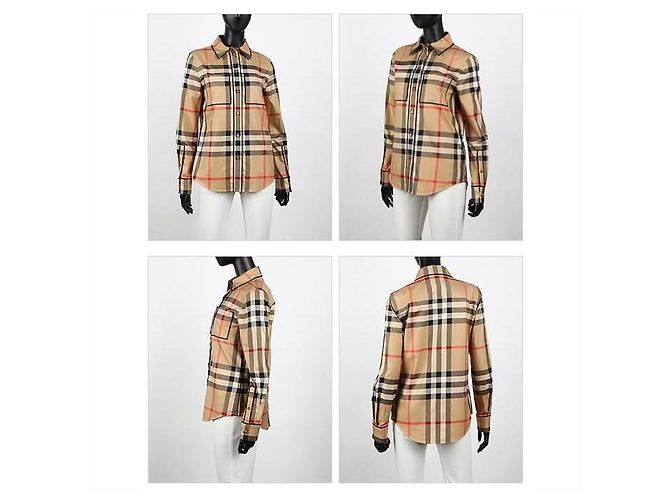 Burberry Übertriebene Karoshemd Braun - Ansicht 2