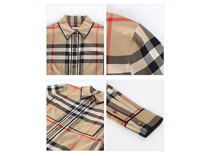 Burberry Übertriebene Karoshemd Braun - Ansicht 3