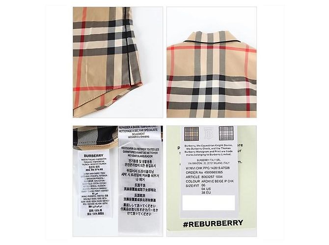 Burberry Übertriebene Karoshemd Braun - Ansicht 4