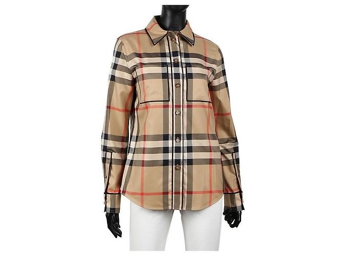 Burberry Übertriebene Karoshemd Braun - Ansicht 5
