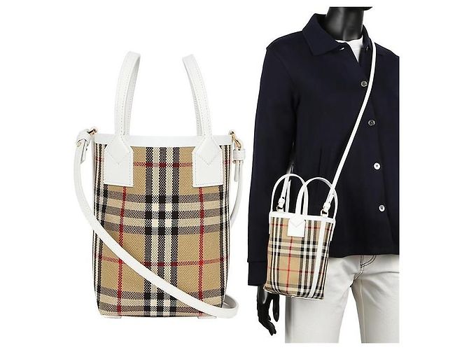 Burberry Mini borsa tote London Marrone - vista 7