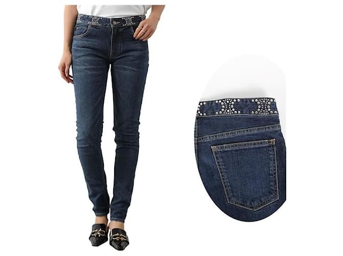 Céline Jeans Skinny Triope Stud Neo Negro - vista 6