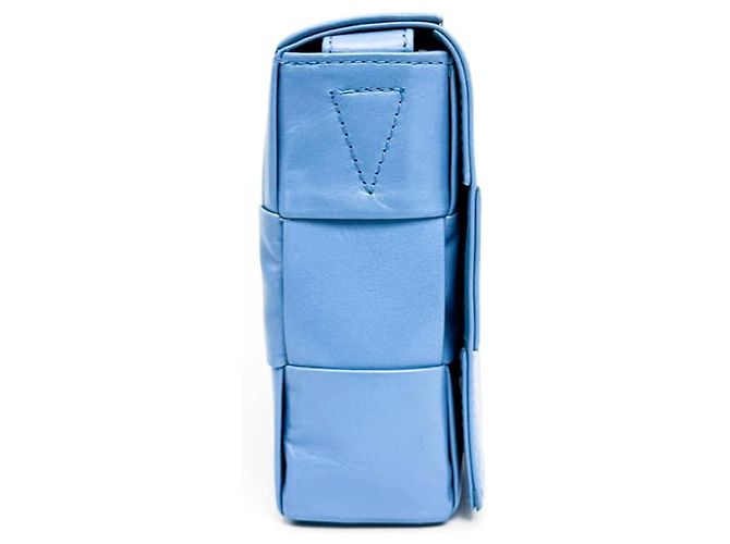 Bottega Veneta Borsa a tracolla Bottega Venetta in pelle lucida Intrecciato Cassette Windswept Blu - vista 5