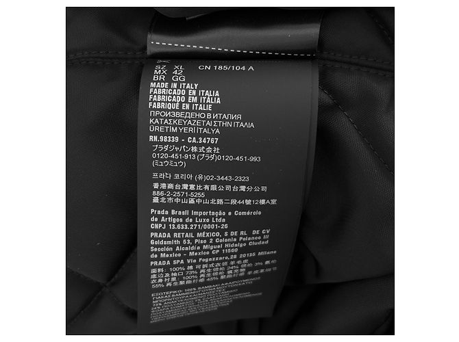 Prada Giacca bomber in denim shearling per uomo, blu, con colletto nero - vista 15