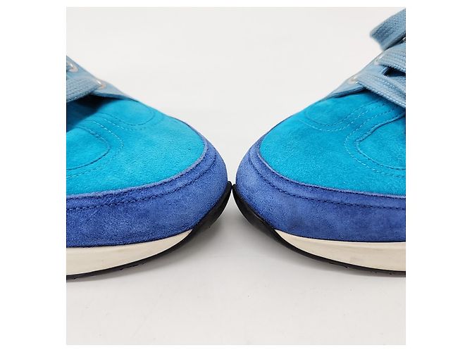 Sneakers in suede Hermès Blu - vista 2