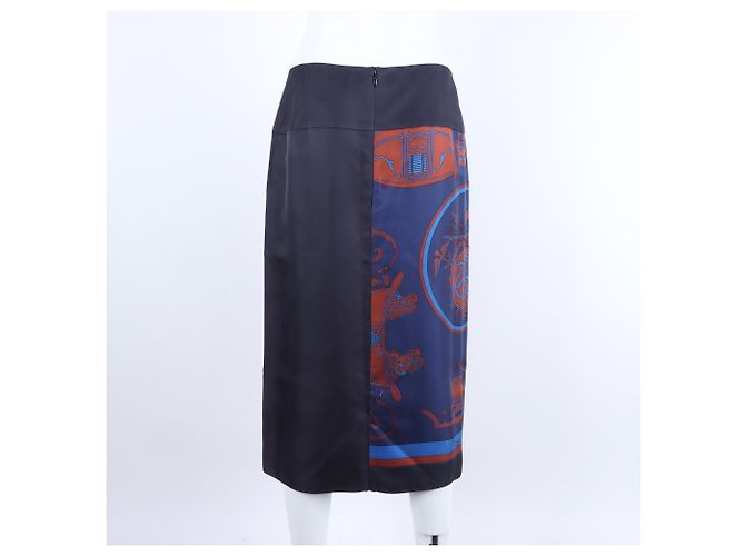 Hermès Saia de seda Hermes Azul - vista 3