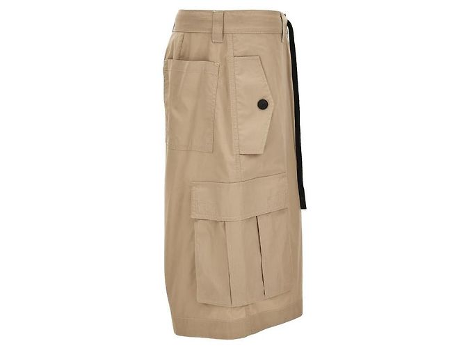 Versace Pantaloncini cargo couture Marrone - vista 6