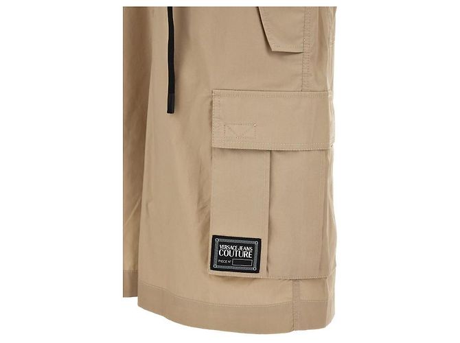 Versace Pantaloncini cargo couture Marrone - vista 7