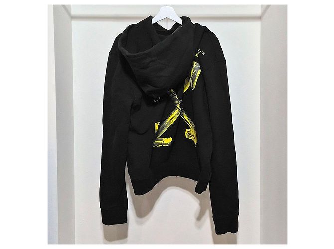 Off White Arrow Hoodie mit langen Ärmeln Schwarz - Ansicht 3