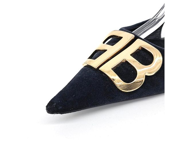 Balenciaga Samt Slingback Schwarz - Ansicht 5