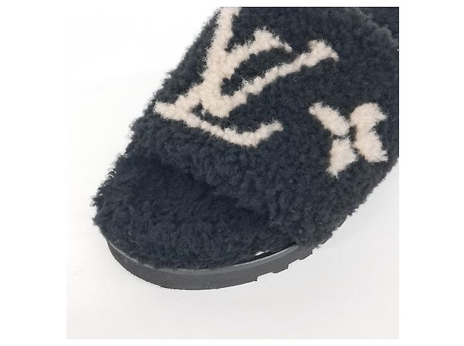 Pantofole in shearling Louis Vuitton Nero - vista 5