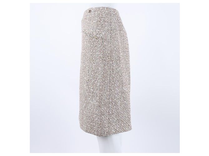 Falda de tweed Chanel Castaño - vista 2