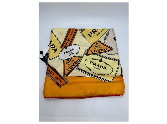 Prada Écharpe en soie à motif logo - vue 5