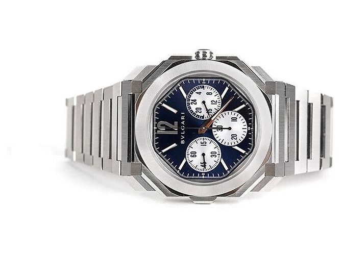 Bulgari Octo Finissimo Chrono GMT Acciaio Blu - vista 2