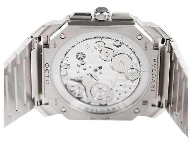 Bulgari Octo Finissimo Chrono GMT Acciaio Blu - vista 5