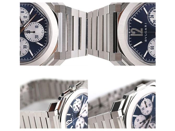Bulgari Octo Finissimo Chrono GMT Acciaio Blu - vista 6