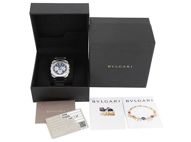 Bulgari Octo Finissimo Chrono GMT Acciaio Blu - vista 7
