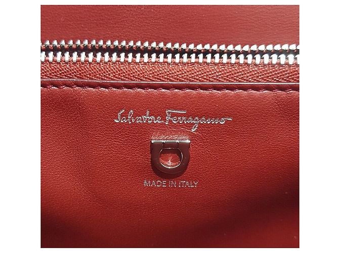 Salvatore Ferragamo Python Pattern Joan Bag Red - view 10
