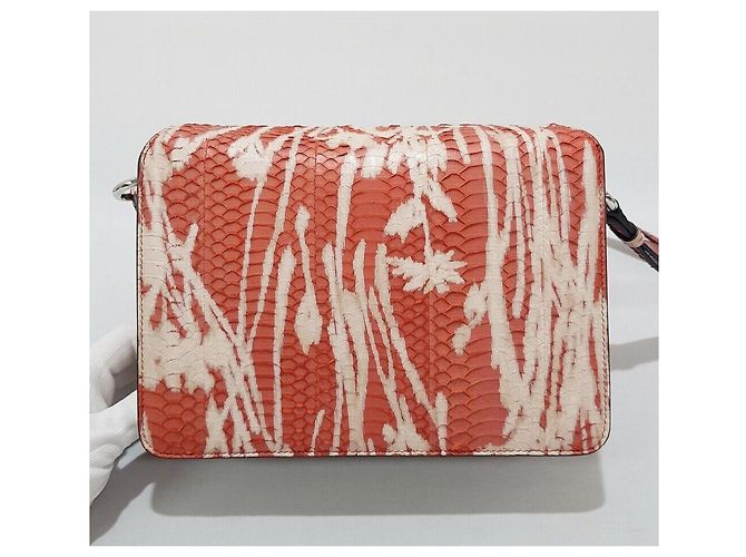 Salvatore Ferragamo Python Pattern Joan Bag Red - view 5