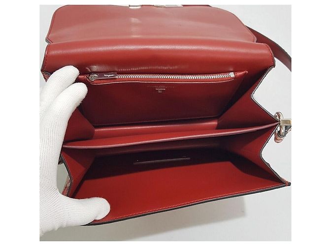 Salvatore Ferragamo Python Pattern Joan Bag Red - view 9
