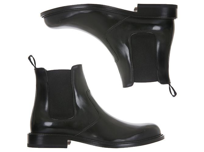 Dior Herren Embassy Leder Chelsea Stiefel Schwarz - Ansicht 2