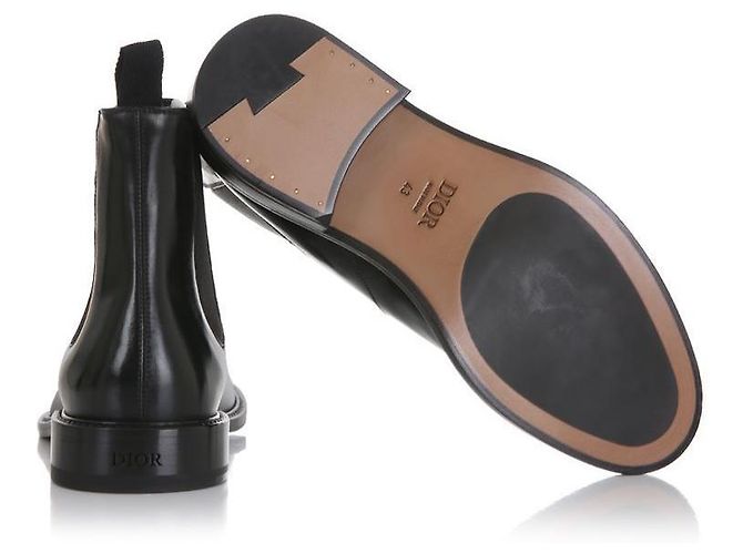 Dior Herren Embassy Leder Chelsea Stiefel Schwarz - Ansicht 5