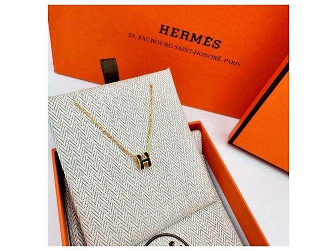 Hermès Pendente Mini Pop Hach Oro Nero - vista 10