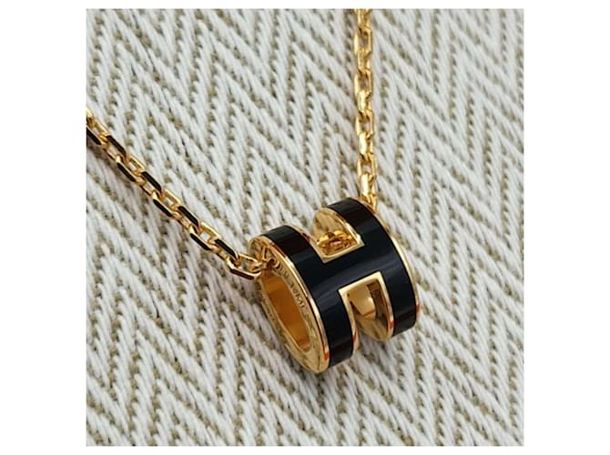Hermès Pendente Mini Pop Hach Oro Nero - vista 3