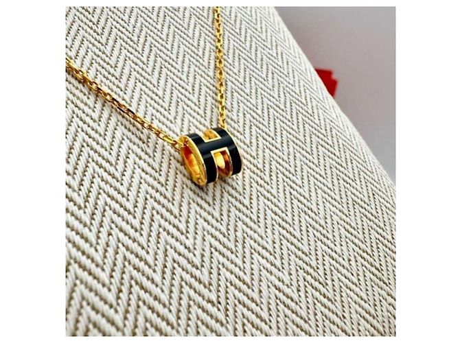 Hermès Pendente Mini Pop Hach Oro Nero - vista 5