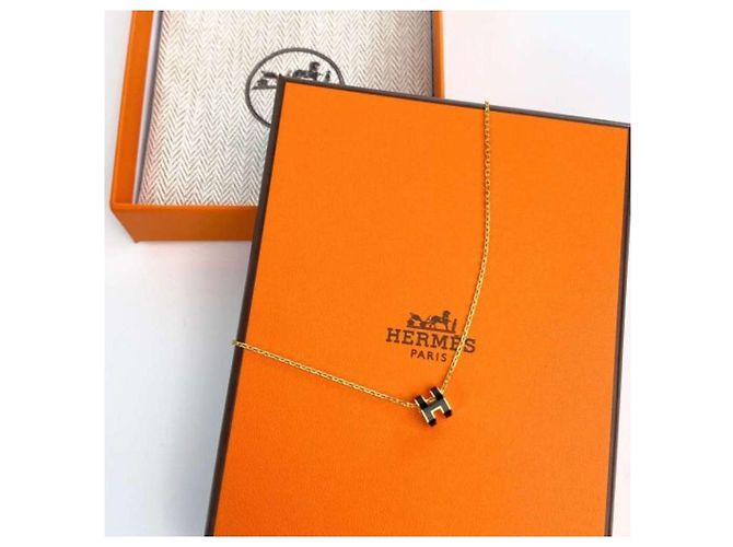 Hermès Pendente Mini Pop Hach Oro Nero - vista 6