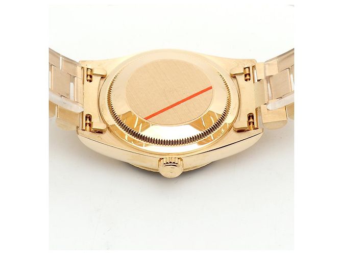 Rolex Orologio in oro da uomo Day-Date con edizione quadrante a binario e indice a barre D'oro - vista 14