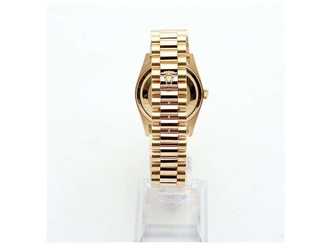 Rolex Orologio in oro da uomo Day-Date con edizione quadrante a binario e indice a barre D'oro - vista 7