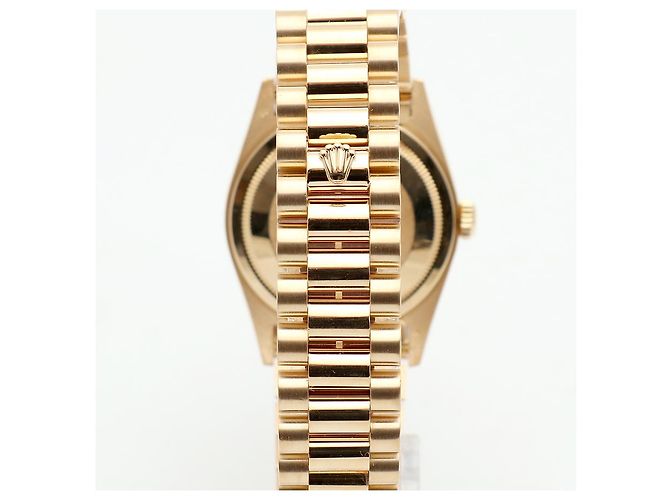 Rolex Orologio in oro da uomo Day-Date con edizione quadrante a binario e indice a barre D'oro - vista 8