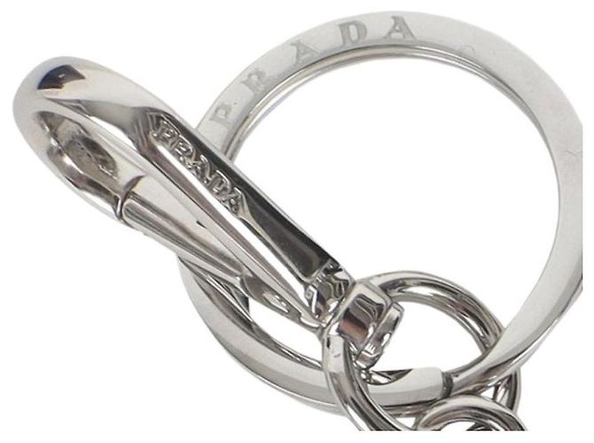Prada Portachiavi Saffiano Logo Nero - vista 7