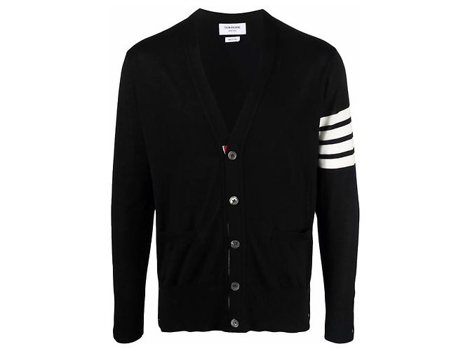 Thom Browne Merinowolle-Cardigan Braun - Ansicht 9