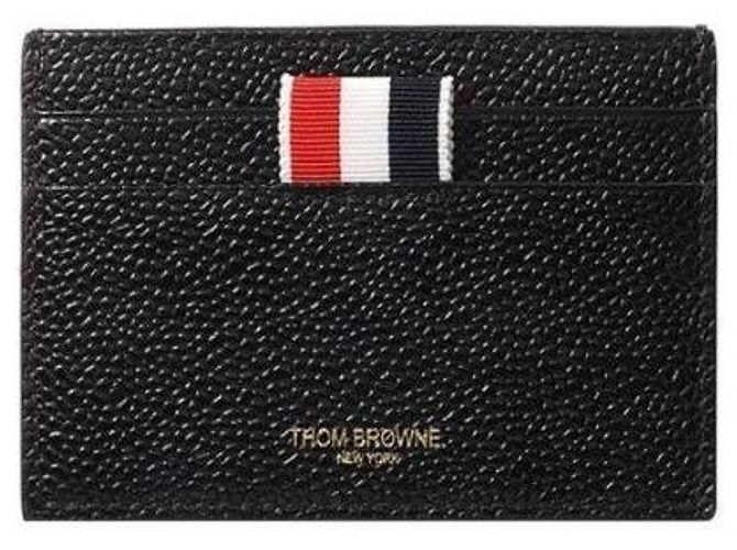 Thom Browne RWB Tab Double Card Holder Black - view 2