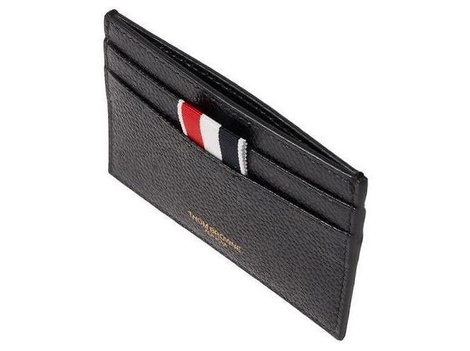 Thom Browne RWB Tab Double Card Holder Black - view 4