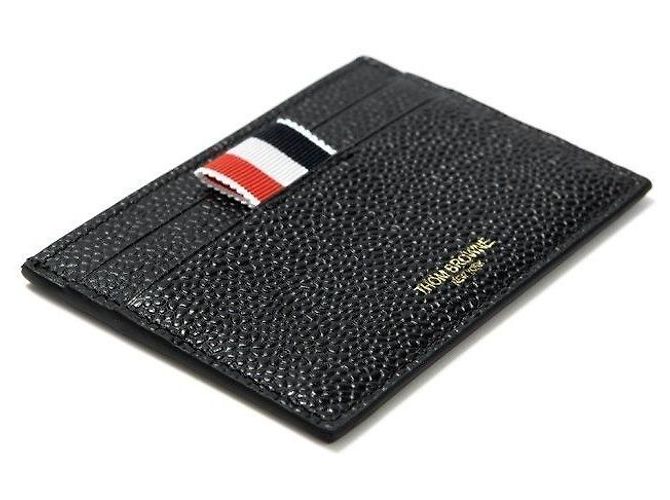 Thom Browne RWB Tab Double Card Holder Black - view 5