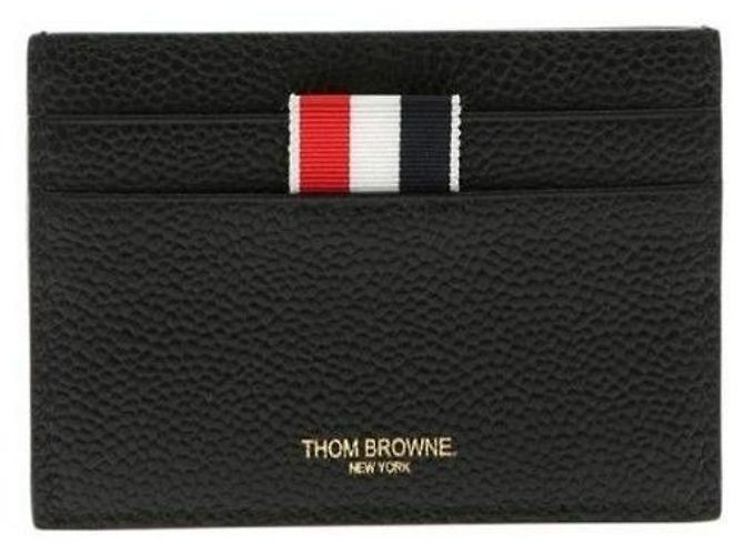Thom Browne RWB Tab Double Card Holder Black - view 6