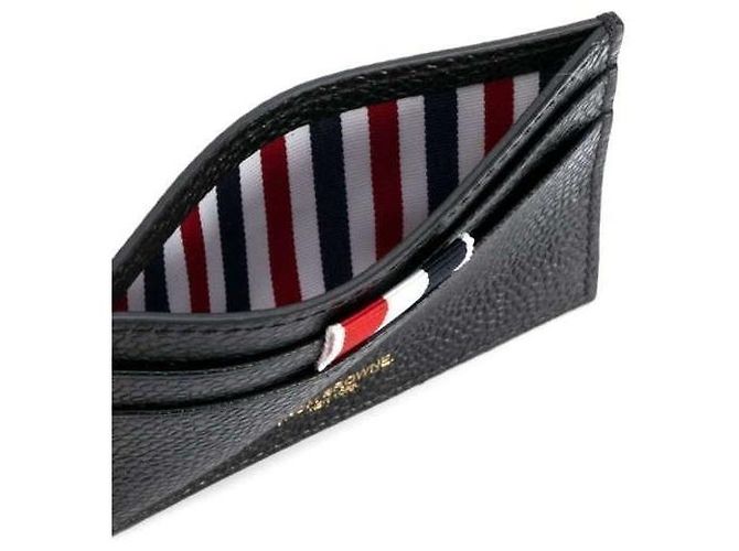 Thom Browne RWB Tab Double Card Holder Black - view 8