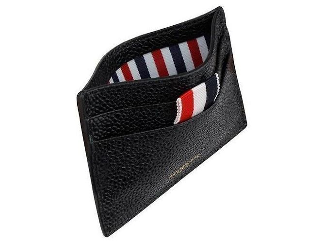 Thom Browne RWB Tab Double Card Holder Black - view 9