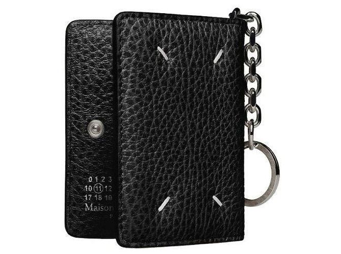 Maison Martin Margiela Stitch Keyring Card Holder Black - view 5